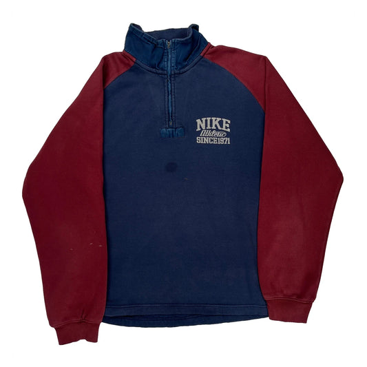 Since 1971 Nike Graphic 1/4 Zip - Large Blue Cotton