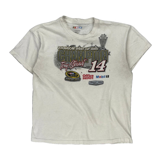 Tony Stewart Nascar Nascar T-Shirt - XL White Cotton
