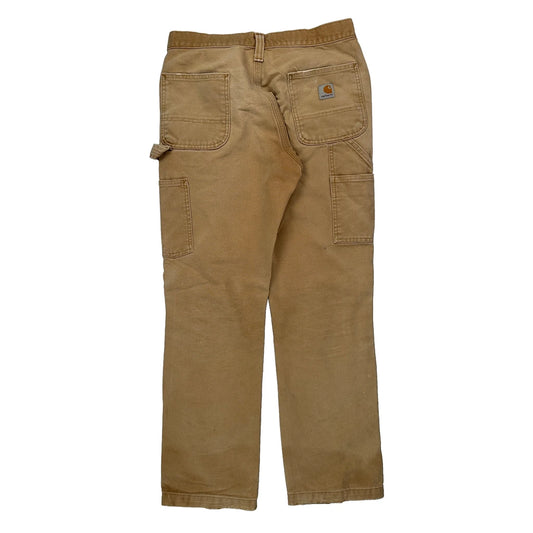 Carhartt Double Knee Carpenter Trousers - 30W 31L Brown Cotton