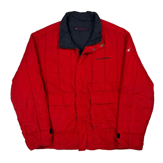 Tommy Hilfiger Padded Puffer - Large Red Polyester