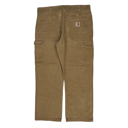 Vintage Carhartt Carpenter Trousers - 33W 27L Brown Cotton