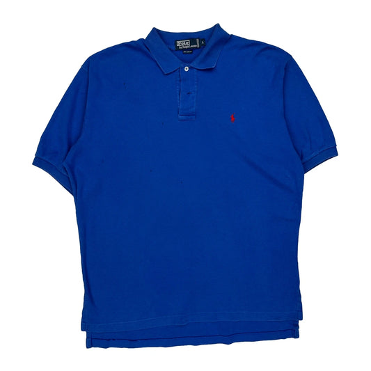 Polo By Ralph Lauren Polo Shirt - Large Blue Cotton