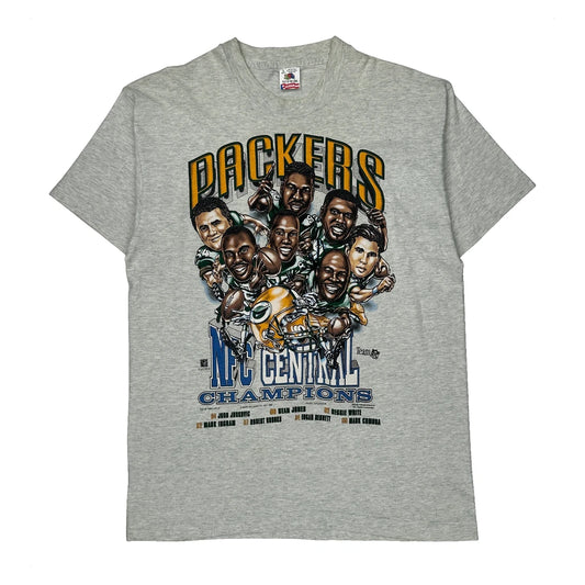 Green Bay Packers Fruit Of The Loom Single Stitch T-Shirt - Large Grey Cotton
