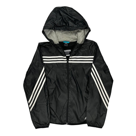 Adidas Striped Jacket - Small Black Polyester