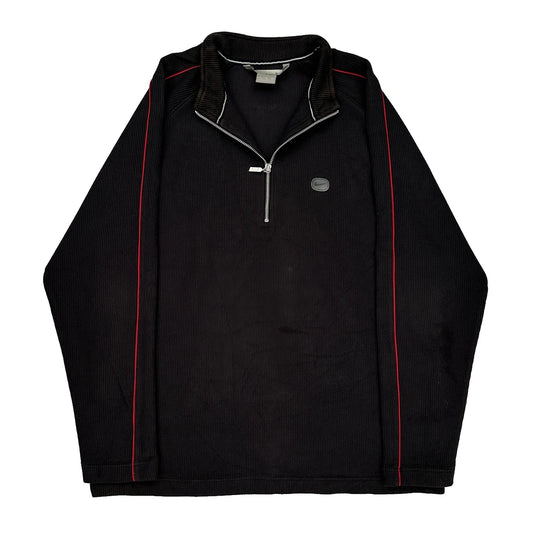 Nike 1/4 Zip - XL Black Cotton