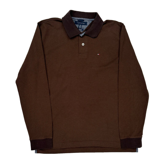 Tommy Hilfiger Slim Fit Polo Shirt - XL Brown Cotton
