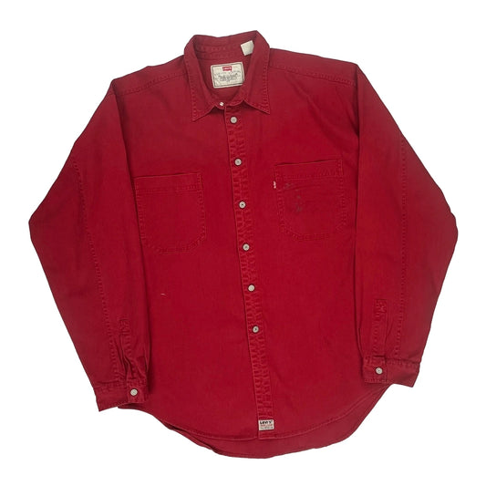 Levis Denim Shirt - XL Red Cotton