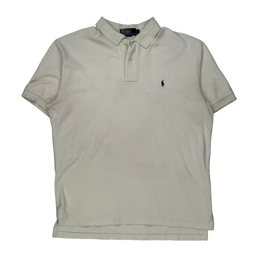 Polo By Ralph Lauren Polo Shirt - Large Cream Cotton