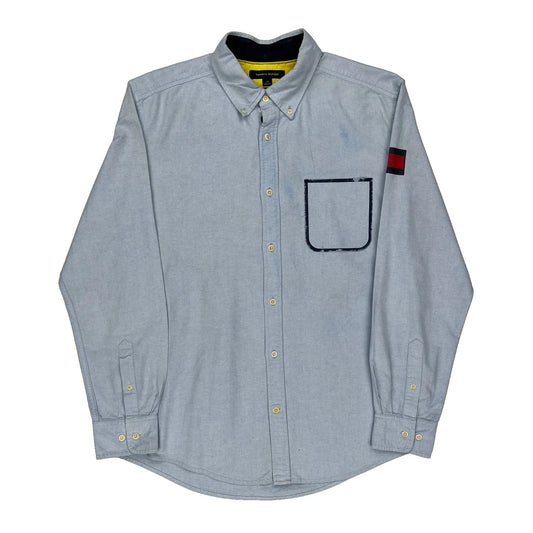Tommy Hilfiger Shirt - Large Blue Cotton