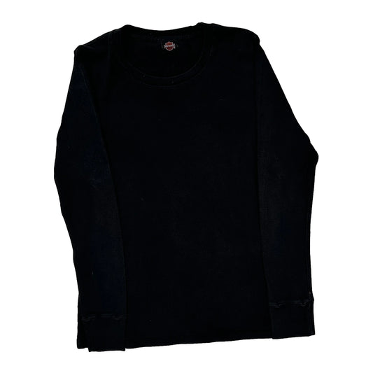Harley Davidson Long Sleeve T-Shirt - Medium Black Cotton