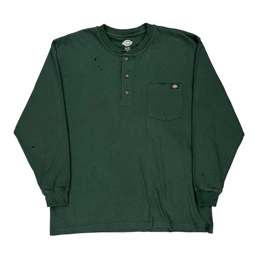 Dickies Long Sleeve T-Shirt - XL Green Cotton