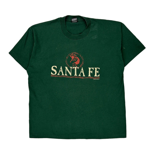 Santa Fe Fruit Of The Loom Single Stitch T-Shirt - XL Green Cotton Blend