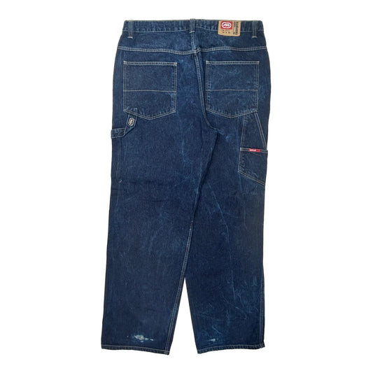 Ecko Unltd Cargo Carpenter Jeans - 40W 30L Blue Cotton