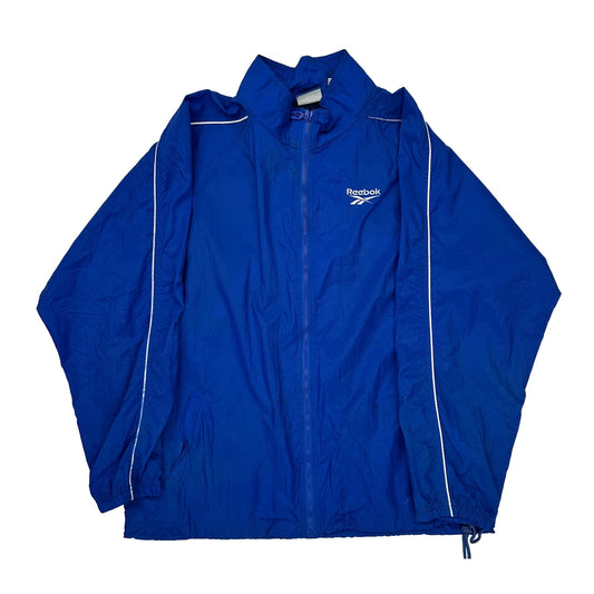 Reebok Windbreaker - XL Blue Nylon