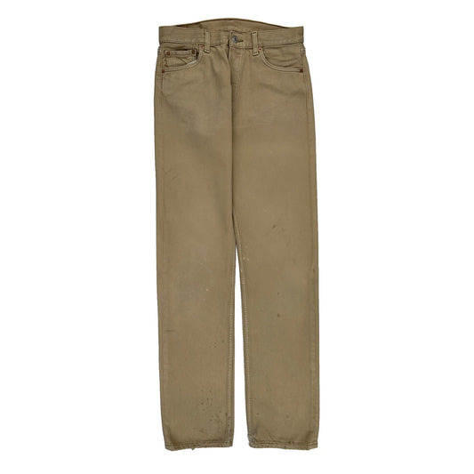 501 Levis Jeans - 30W 33L Beige Cotton