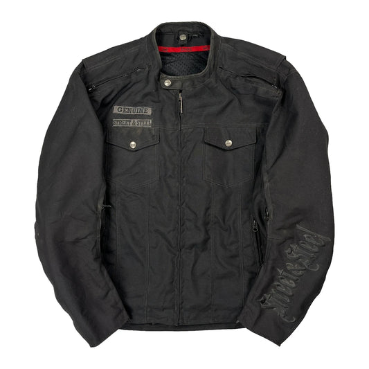 Vintage Biker Street & Steel Jacket - Medium Black Polyester