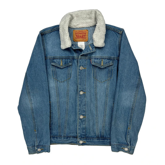 Age 12-13 Levis Denim Jacket - Large Blue Cotton