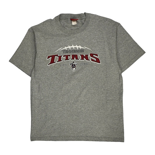 Tennessee Titans Nfl Nfl T-Shirt - Large Grey Cotton