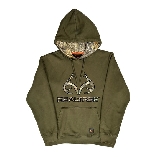 Hunting Realtree Camo Hoodie - Large Green Cotton