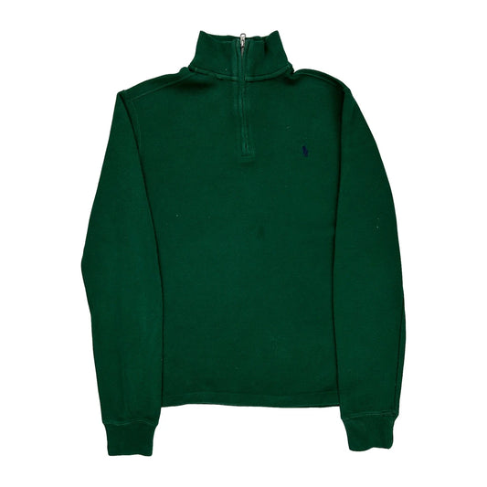 Age 13-14 Polo By Ralph Lauren 1/4 Zip - XL Green Cotton