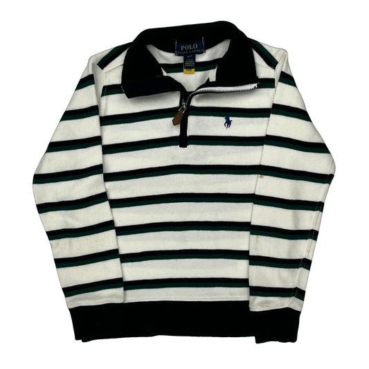 Age 3 Polo By Ralph Lauren Striped Rugby Shirt - XS White Cotton