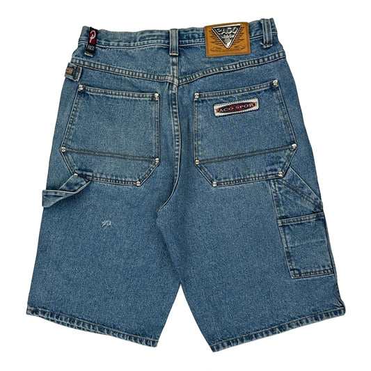 Paco Carpenter Shorts - 32W 11L Blue Denim