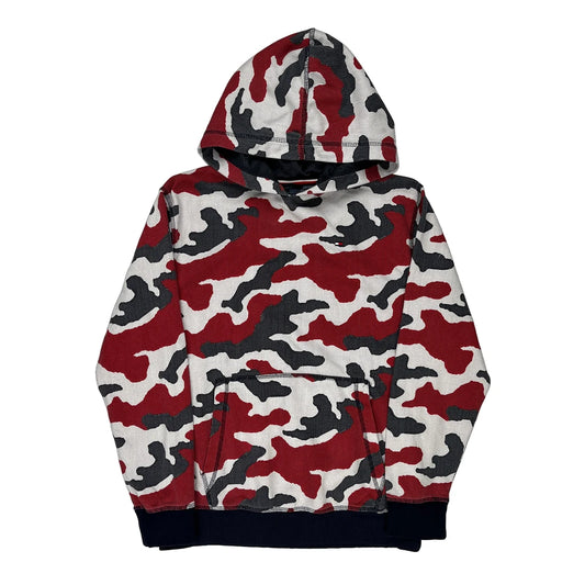Tommy Hilfiger Camo Hoodie - Medium Grey Cotton Blend
