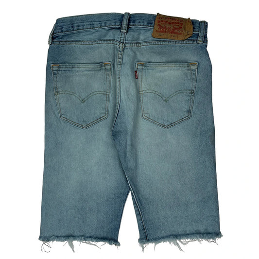 Levis Denim Shorts - 30W 11L Light Wash Denim