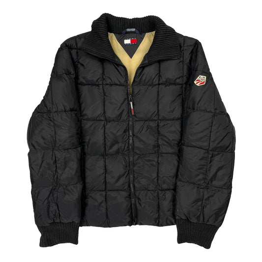 Vintage Tommy Jeans Puffer - Large Black Polyester
