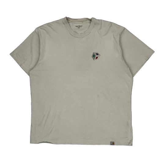 Carhartt Graphic T-Shirt - 2XL Beige Cotton