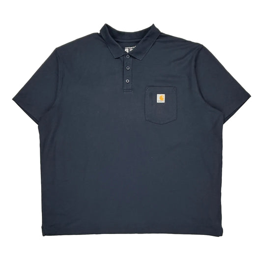 Carhartt Polo Shirt - 3XL Navy Cotton