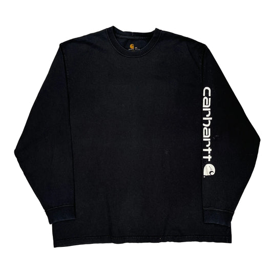 Carhartt Long Sleeve T-Shirt - 2XL Black Cotton