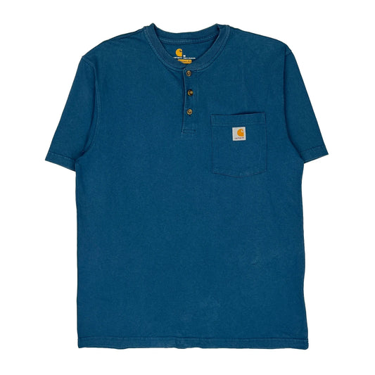 Vintage Carhartt T-Shirt - Medium Blue Cotton