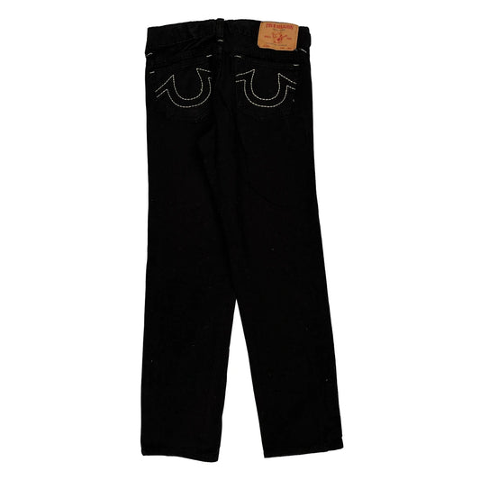 True Religion Contrast Stitch Jeans - 25W 26L Black Cotton