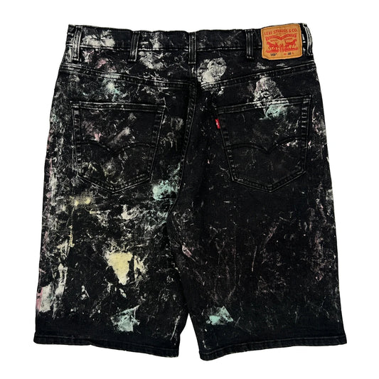 Levis Denim Shorts - 38W 12L Black Cotton