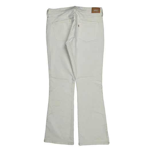 Levis Boot Cut Jeans - 33W UK 12 White Cotton