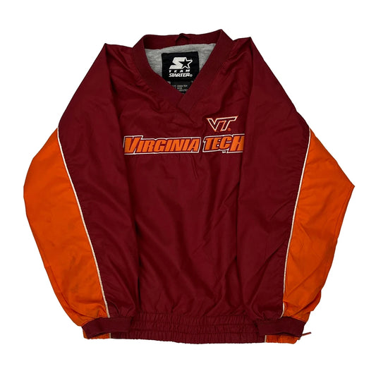Age 6-7 Virginia Tech Starter Windbreaker - Small Burgundy Polyester