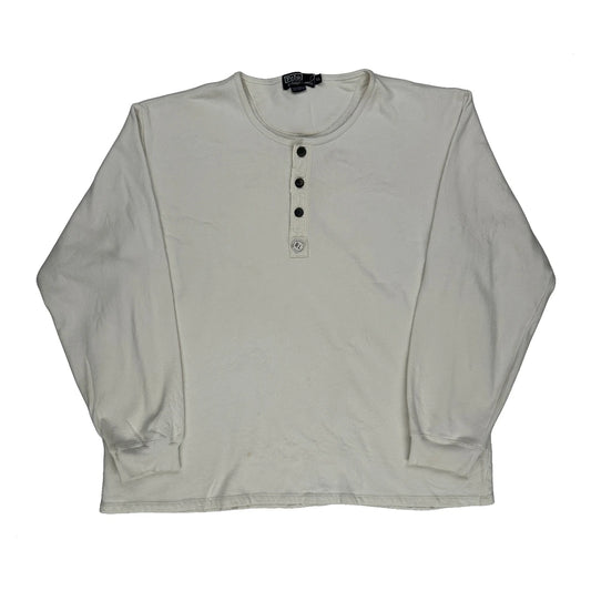 Polo By Ralph Lauren Long Sleeve T-Shirt - XL White Cotton