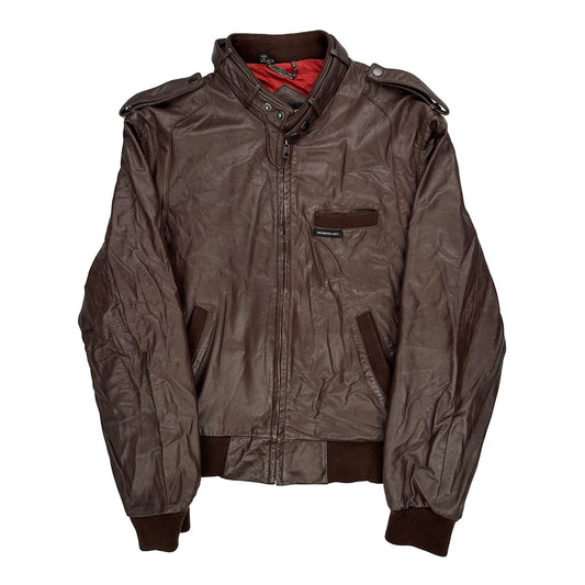 Unbranded Flight Leather Jacket - Medium Brown Leather