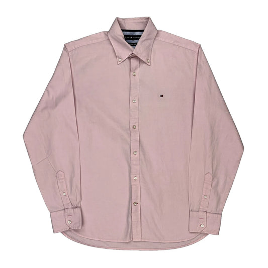 80'S Two-Ply Tommy Hilfiger Shirt - Medium Pink Cotton