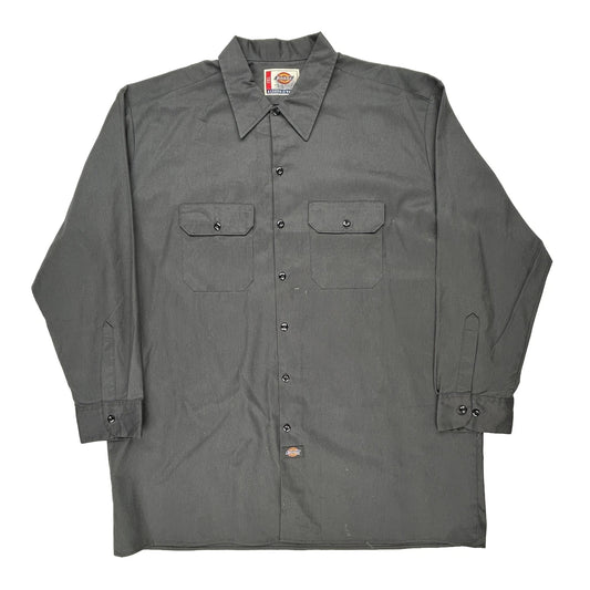 Dickies Shirt - 2XL Grey Polyester Blend