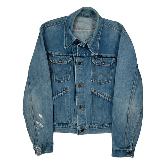 Wrangler Denim Jacket - Small Blue Denim