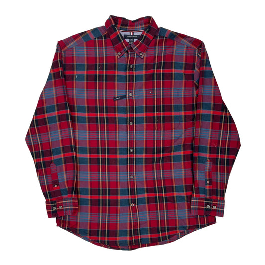 Tommy Hilfiger Checked Shirt - XL Blue Cotton