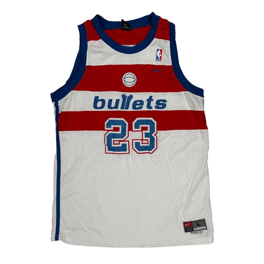 Michael Jordan Nike Washington Bullets Jersey - Large Blue Polyester