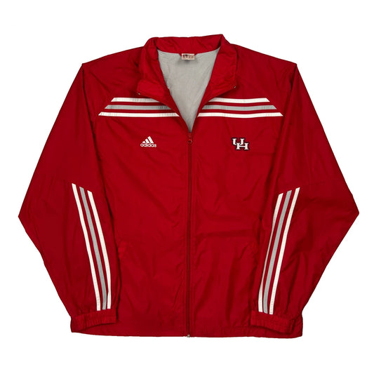 Uh Adidas Track Jacket - Large Red Polyester