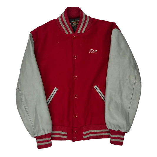 Wingmen Skookum Letterman Varsity Jacket - Large Red Wool