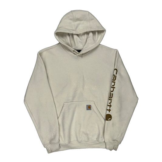 Carhartt Hoodie - Small White Cotton Blend