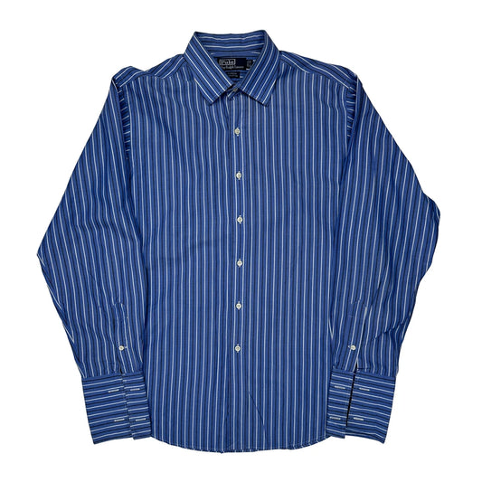 Ralph Lauren Striped Shirt - Large Blue Cotton
