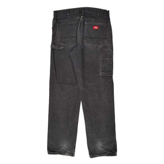 Dickies Carpenter Trousers - 34W 34L Black Cotton