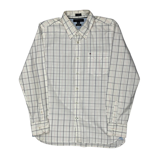 Tommy Hilfiger Checked Shirt - Large White Cotton